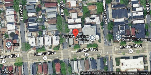 Aerial map of 655 LINDEN BOULEVARD, Brooklyn