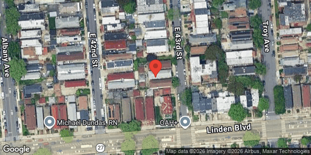 Aerial map of 90 EAST 43 STREET, Brooklyn
