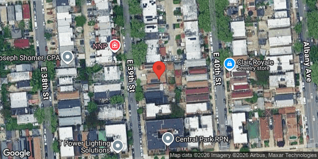 Aerial map of 149 EAST 39 STREET, Brooklyn