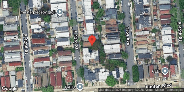Aerial map of 81 EAST 43 STREET, Brooklyn