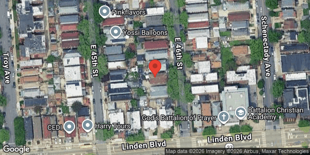 Aerial map of 318 EAST 46 STREET, Brooklyn