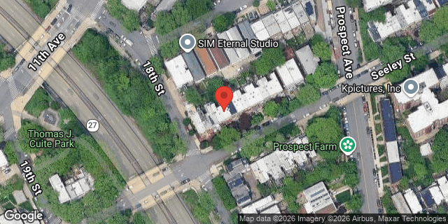 Aerial map of 139 SEELEY STREET, Brooklyn