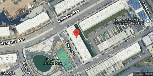 Aerial map of 1115 ASHFORD STREET, Brooklyn