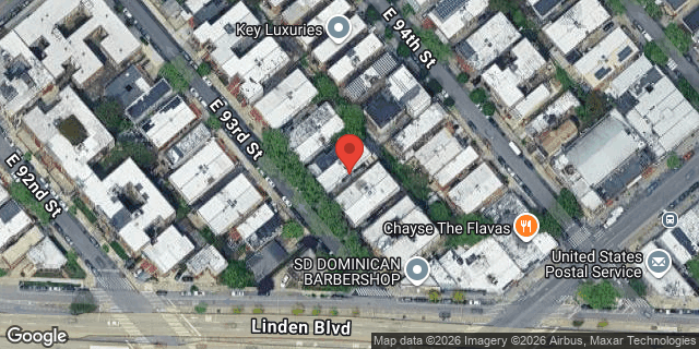 Aerial map of 493 EAST 93 STREET, Brooklyn