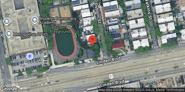 Aerial map of 666 OSBORN STREET, Brooklyn
