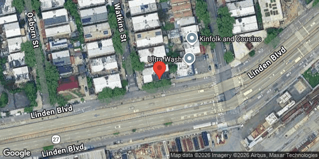 Aerial map of 687 WATKINS STREET, Brooklyn