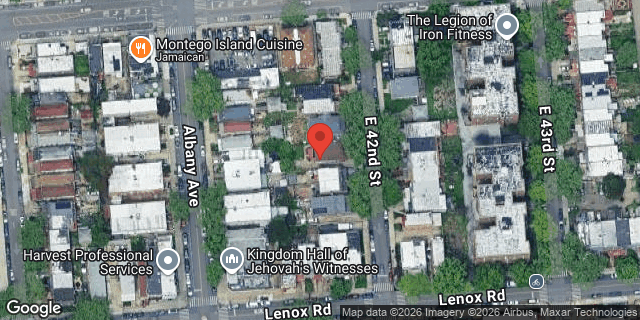 Aerial map of 26 EAST 42 STREET, Brooklyn