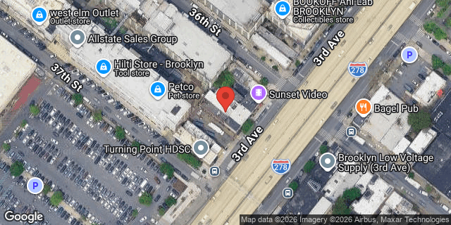 Aerial map of 958 3 AVENUE, Brooklyn
