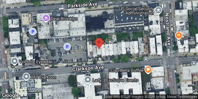 Aerial map of 257 CLARKSON AVENUE, Brooklyn