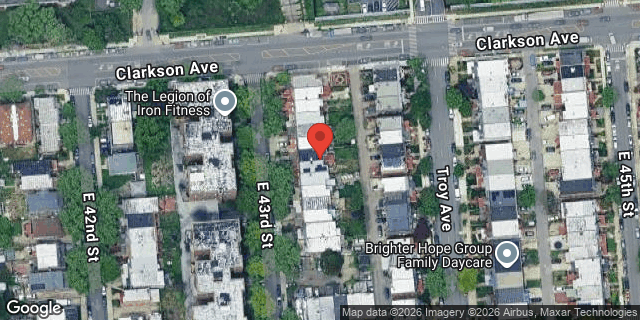 Aerial map of 15 EAST 43 STREET, Brooklyn