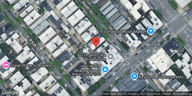 Aerial map of 490 EAST 96 STREET, Brooklyn