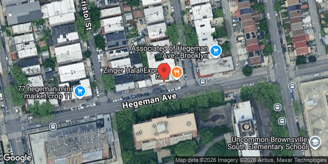 Aerial map of 622 CHESTER STREET, Brooklyn