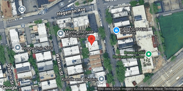 Aerial map of 898 MOTHER GASTON BLVD, Brooklyn