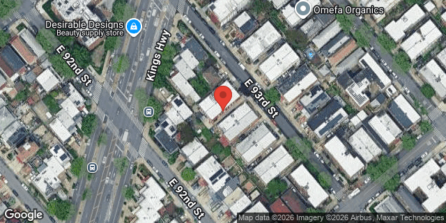 Aerial map of 406 EAST 93 STREET, Brooklyn