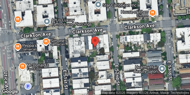 Aerial map of 868 CLARKSON AVENUE, Brooklyn