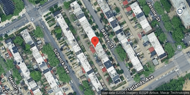 Aerial map of 1076 BARBEY STREET, Brooklyn