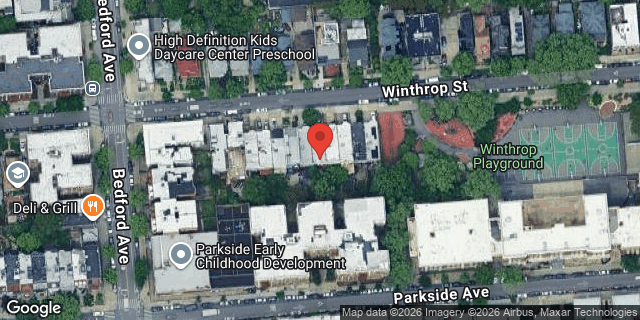 Aerial map of 140 WINTHROP STREET, Brooklyn