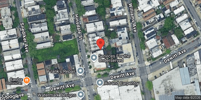 Aerial map of 741 HINSDALE STREET, Brooklyn