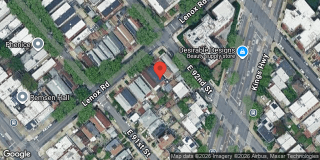 Aerial map of 1006 LENOX ROAD, Brooklyn