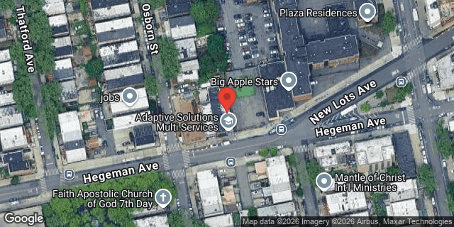 Aerial map of 185 HEGEMAN AVENUE, Brooklyn