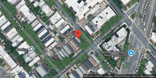 Aerial map of 1013 LENOX ROAD, Brooklyn