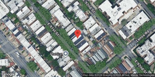 Aerial map of 343 EAST 91 STREET, Brooklyn