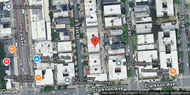 Aerial map of 199 EAST 51 STREET, Brooklyn