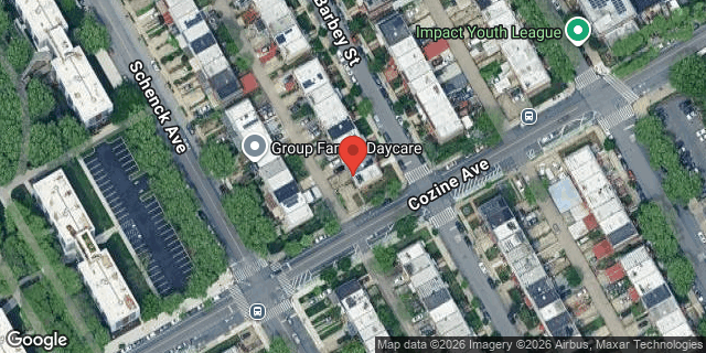 Aerial map of 1040 BARBEY STREET, Brooklyn