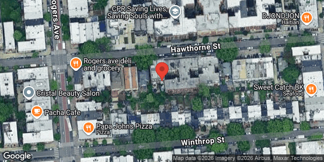 Aerial map of 244 HAWTHORNE STREET, Brooklyn