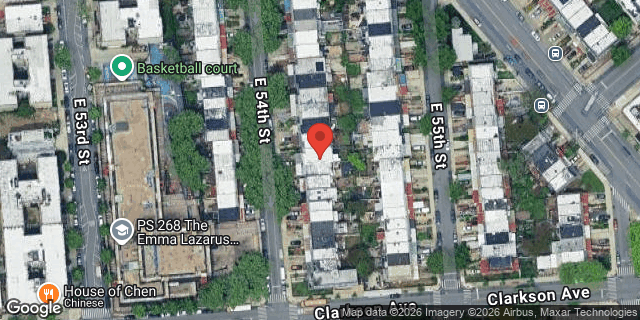 Aerial map of 69 EAST 54 STREET, Brooklyn