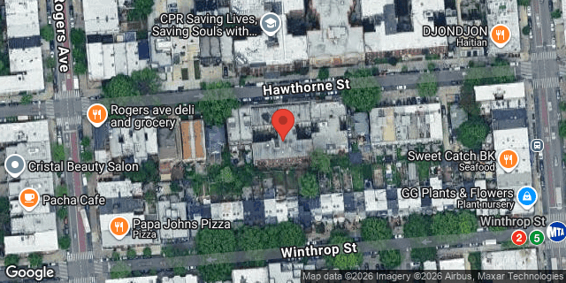 Aerial map of 250 HAWTHORNE STREET, Brooklyn