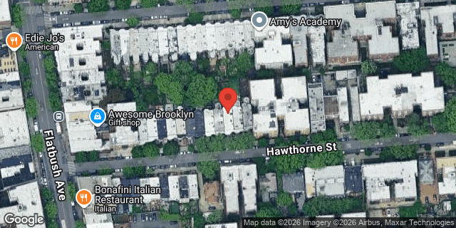 Aerial map of 39 HAWTHORNE STREET, Brooklyn