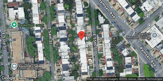 Aerial map of 28 EAST 55 STREET, Brooklyn