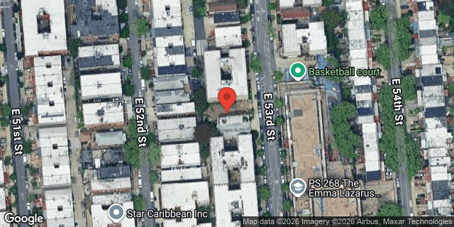 Aerial map of 102 EAST 53 STREET, Brooklyn
