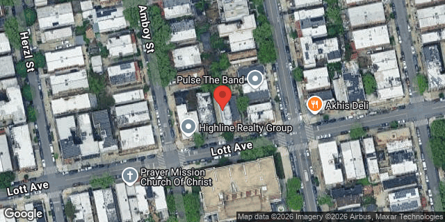 Aerial map of 75 LOTT AVENUE, Brooklyn