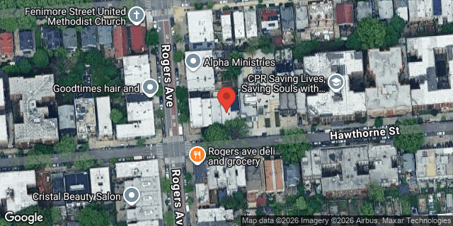 Aerial map of 223 HAWTHORNE STREET, Brooklyn