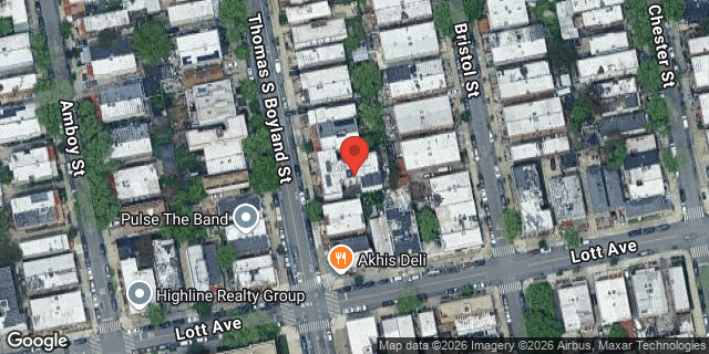 Aerial map of 919 THOMAS S BOYLAND ST, Brooklyn