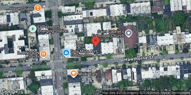 Aerial map of 319 HAWTHORNE STREET, Brooklyn