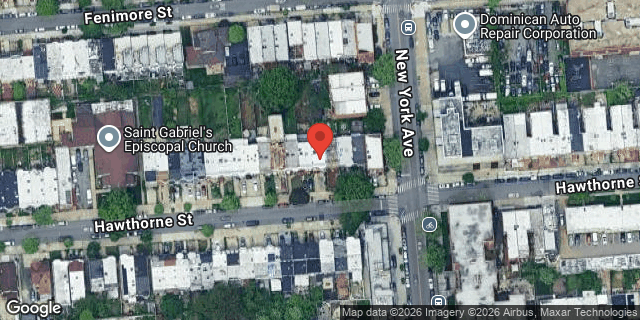 Aerial map of 377 HAWTHORNE STREET, Brooklyn