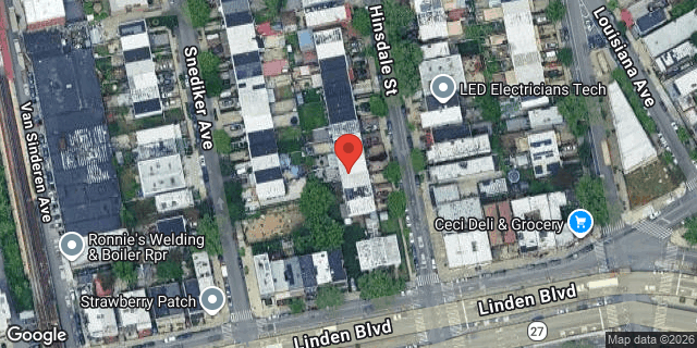 Aerial map of 670 HINSDALE STREET, Brooklyn