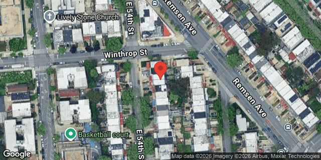 Aerial map of 33 EAST 54 STREET, Brooklyn