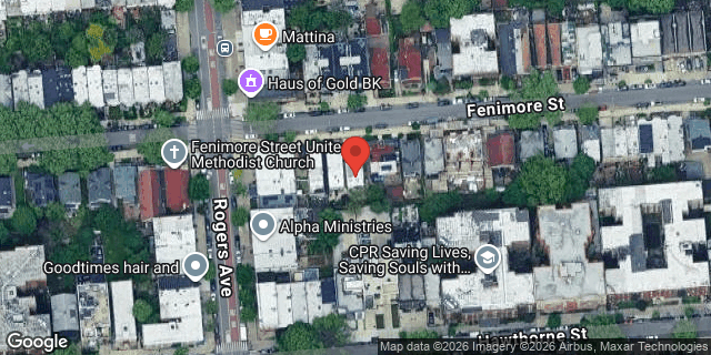 Aerial map of 296 FENIMORE STREET, Brooklyn
