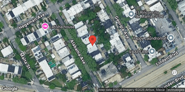 Aerial map of 733 ALABAMA AVENUE, Brooklyn