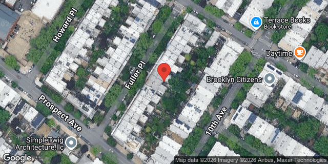 Aerial map of 23 FULLER PLACE, Brooklyn