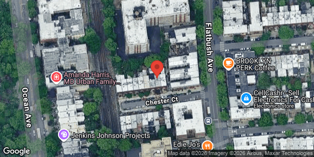 Aerial map of 18 CHESTER COURT, Brooklyn