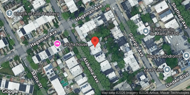 Aerial map of 721 ALABAMA AVENUE, Brooklyn
