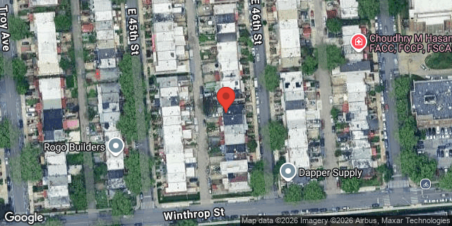 Aerial map of 146 EAST 46 STREET, Brooklyn