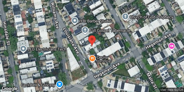 Aerial map of 29 LOUISIANA AVENUE, Brooklyn