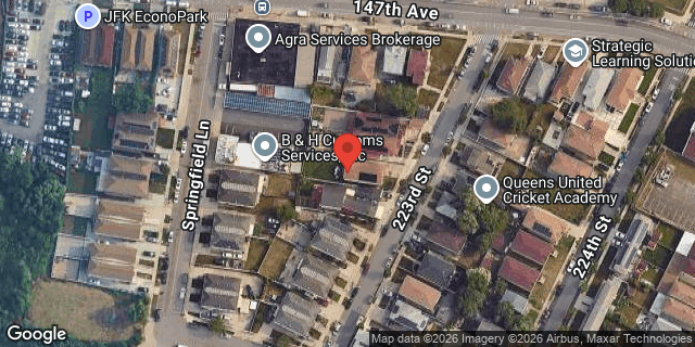 Aerial map of 147-20 223 STREET, Queens