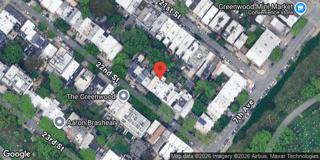 Aerial map of 341 22 STREET, Brooklyn